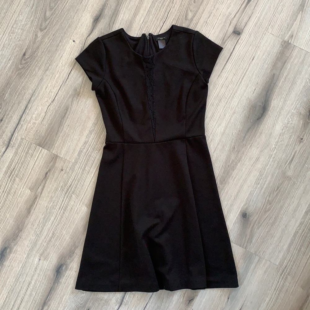 Ann Taylor Black Short Sleeve Dress